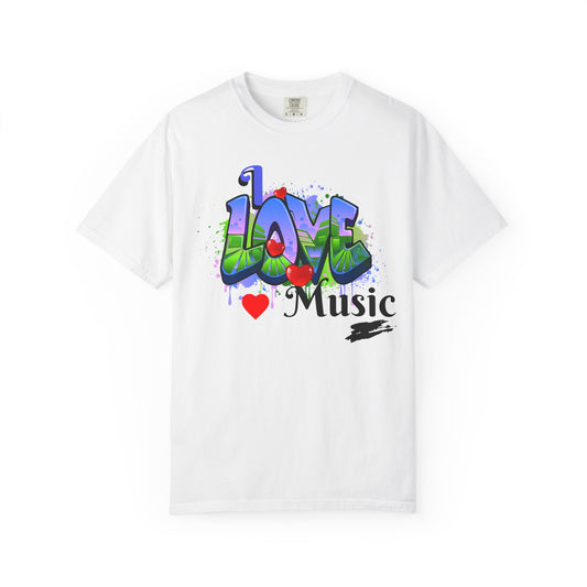 Love Music Graffiti T-Shirt — I Music Street Art Tee