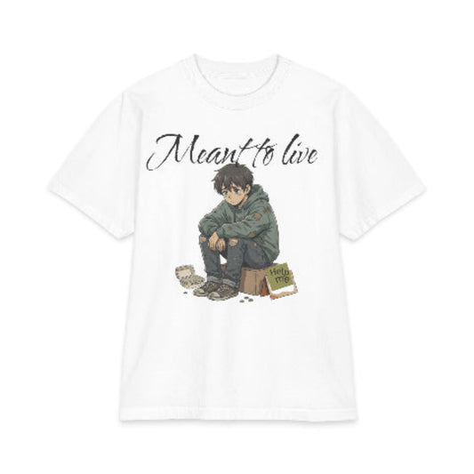Meant to Live T-Shirt — Sad Boy Illustration, Mental Health Awareness Tee