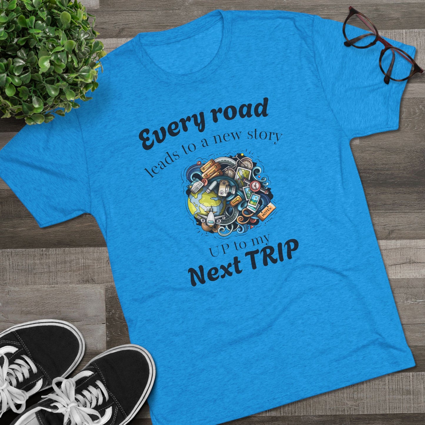 Road Trip T-Shirt — “Every Road Leads to a New Story” Travel Tee