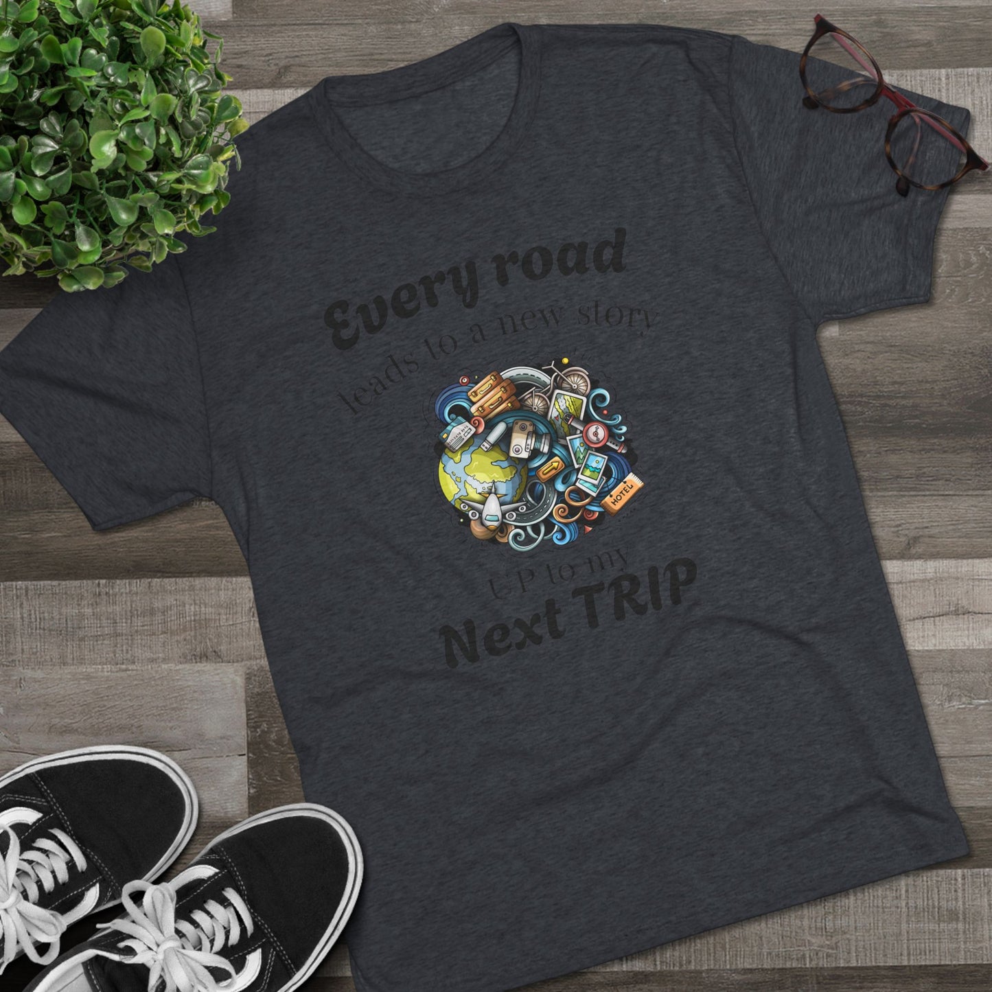 Road Trip T-Shirt — “Every Road Leads to a New Story” Travel Tee
