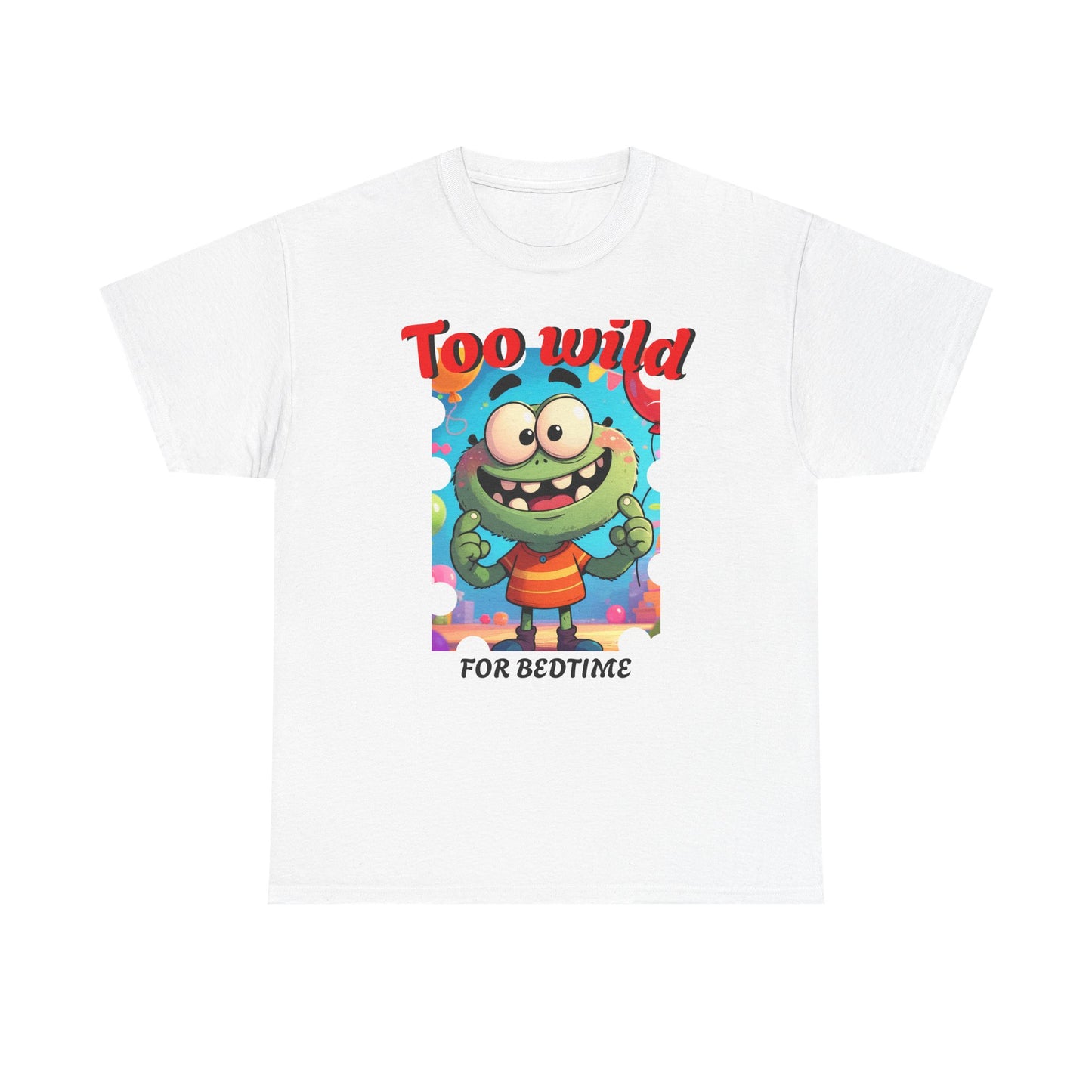 Too Wild For Bedtime T-Shirt — Cute Monster Kids Pajama Tee