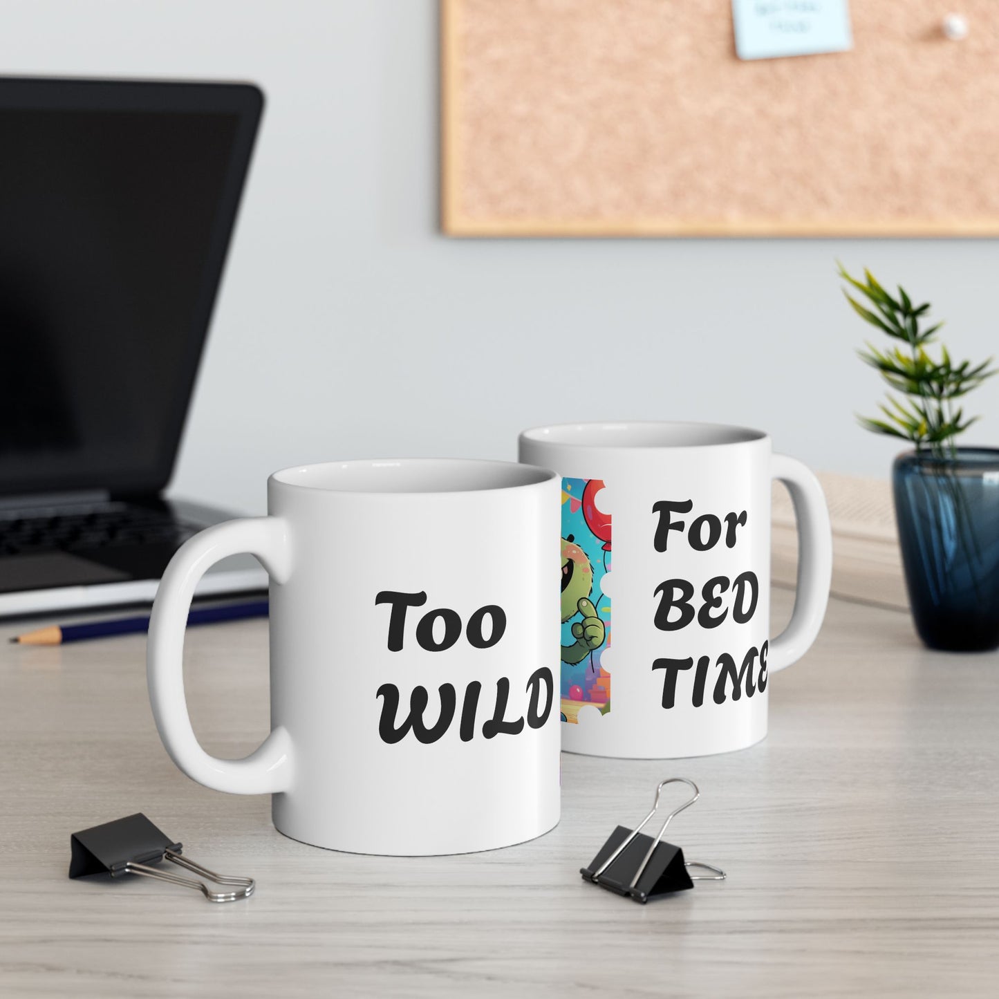 Happy Monster Birthday Ceramic Mug — Cute Party Kid Coffee Cup (11oz/15oz)