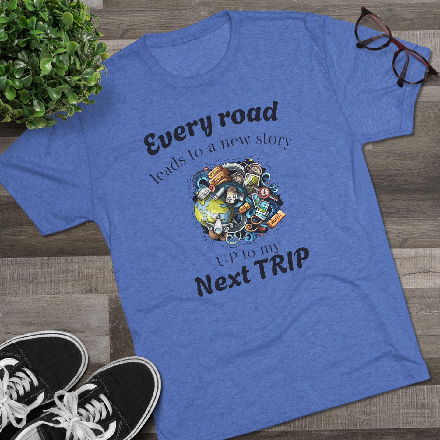Road Trip T-Shirt — “Every Road Leads to a New Story” Travel Tee