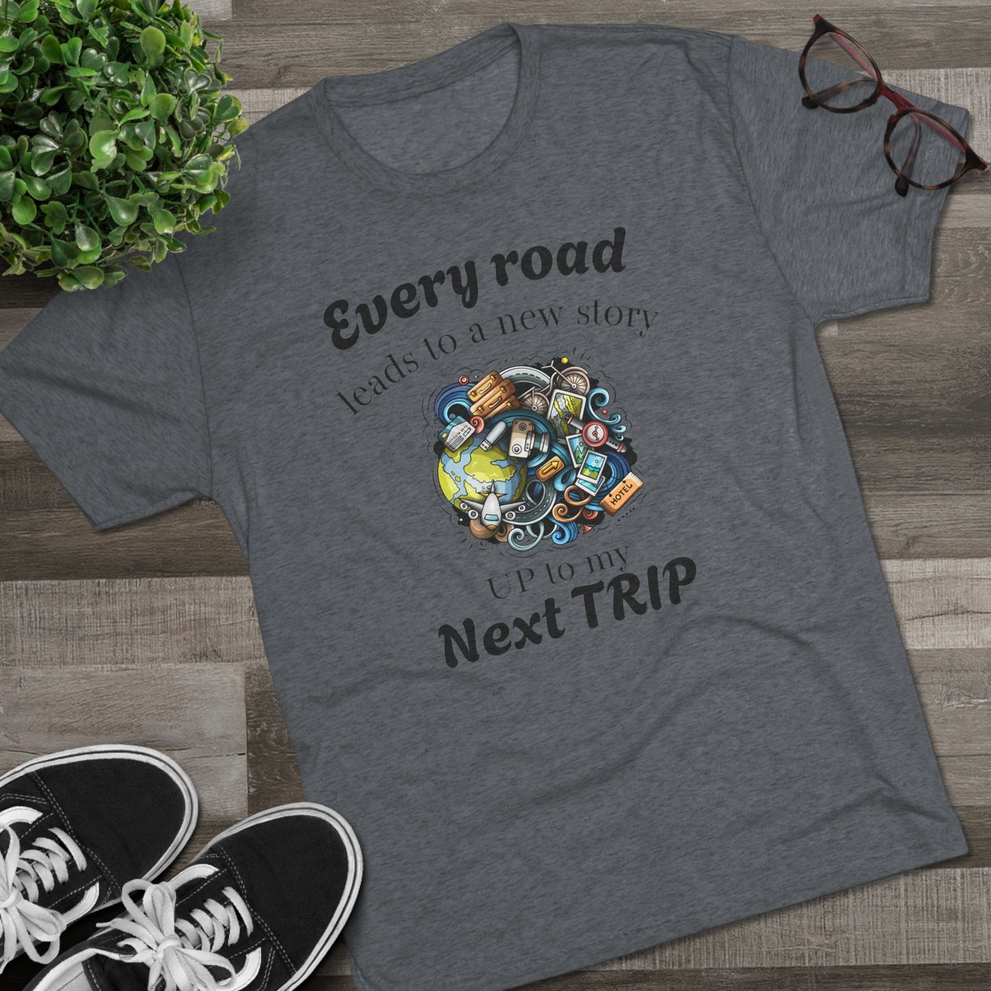 Road Trip T-Shirt — “Every Road Leads to a New Story” Travel Tee