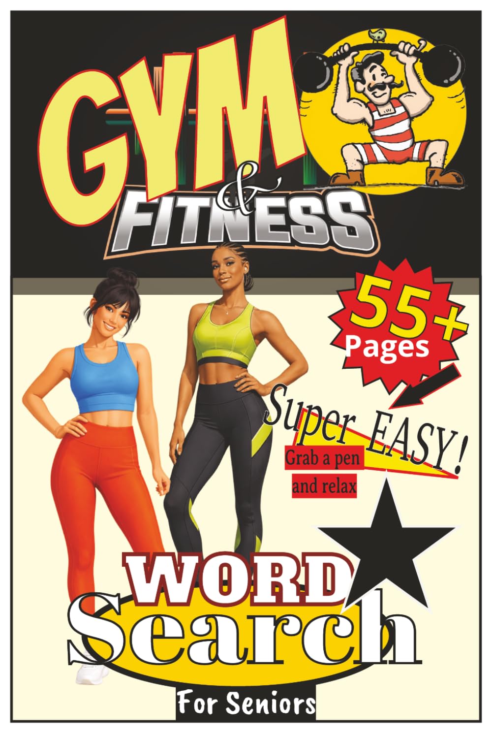 Gym & Fitness Word search PUZZLE: Word search for seniors, paperback content, relaxing, easy, 55 pages, puzzle, 6x9 inch,