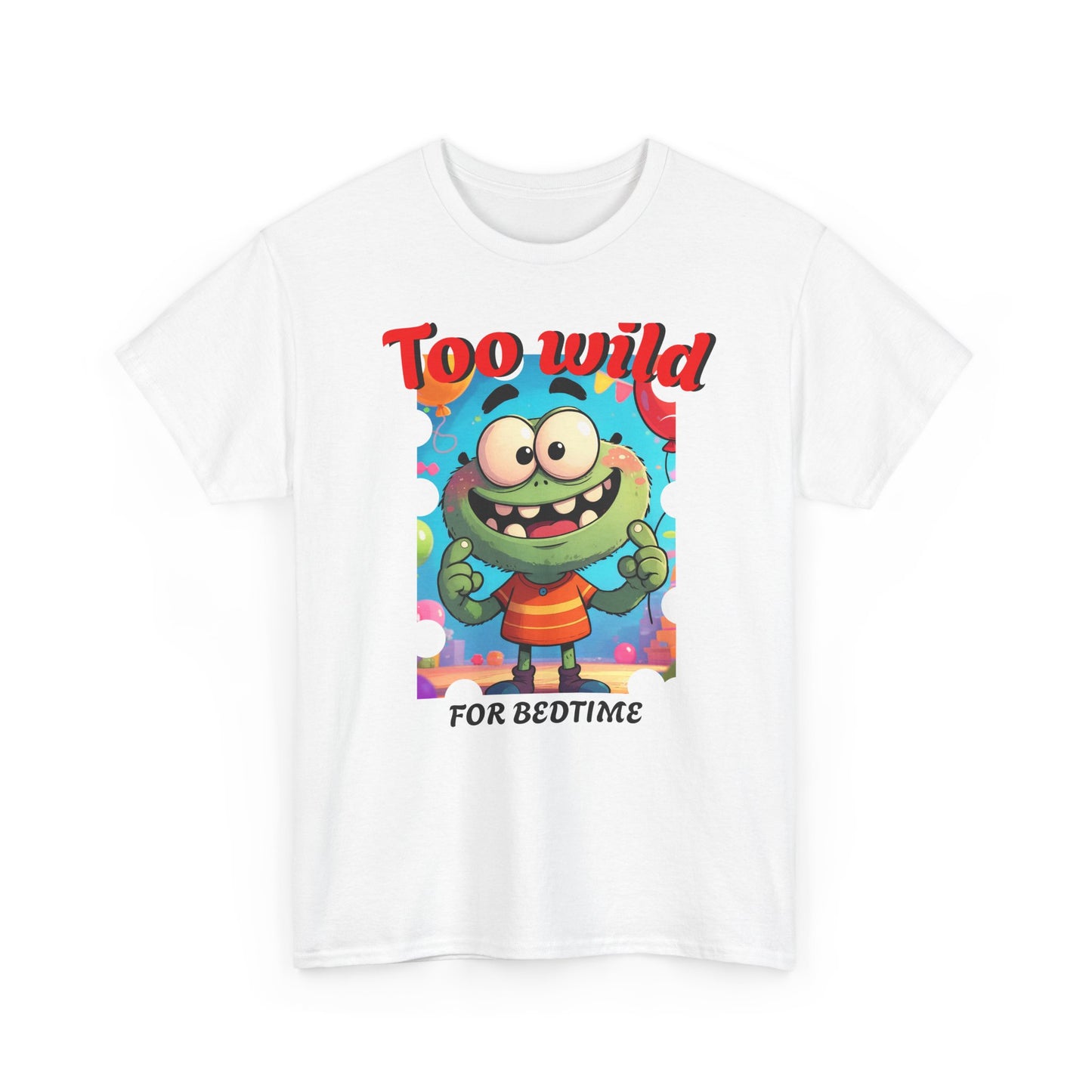 Too Wild For Bedtime T-Shirt — Cute Monster Kids Pajama Tee