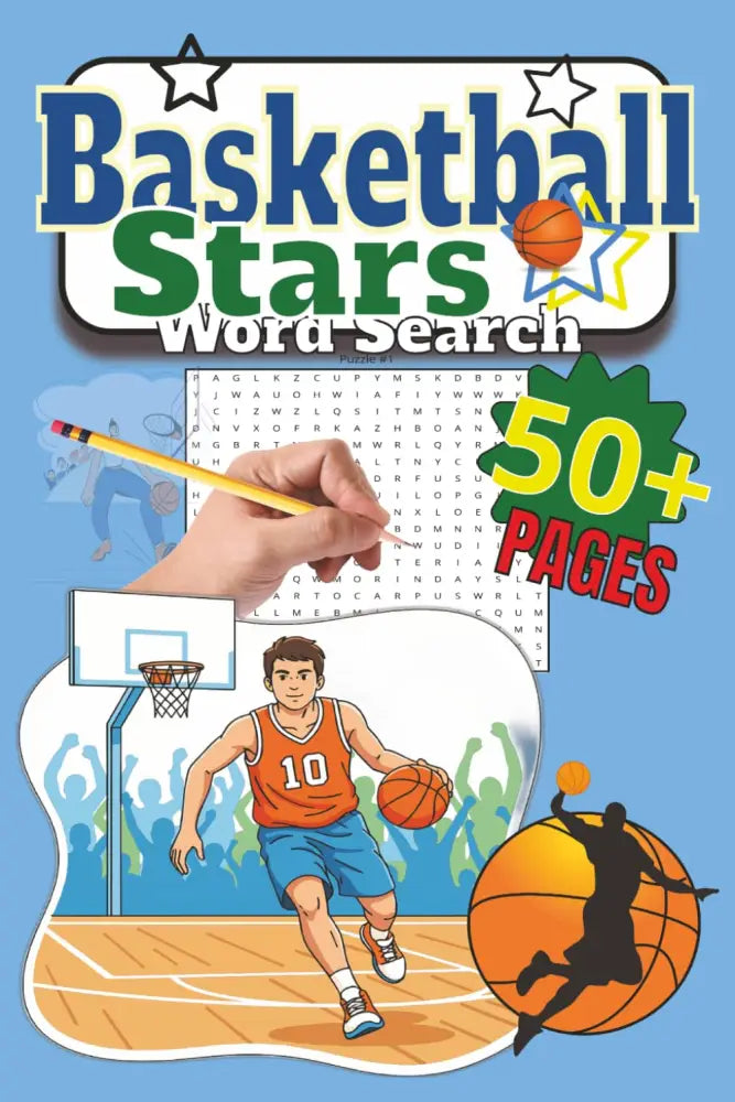 Basketball STARS Word Search 50 + pages,Large Print Word Puzzles for Relaxation and an Active Mind (Word Find Books For
